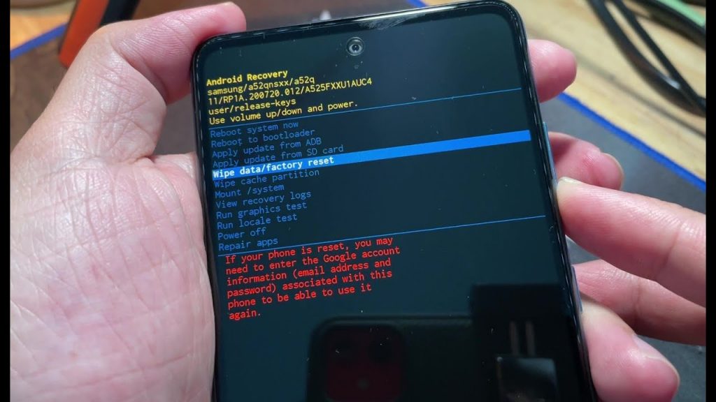 Reset your phone
