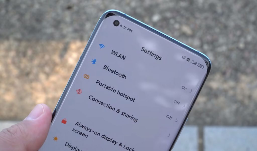Turn Bluetooth off and then back on Xiaomi Mi 11